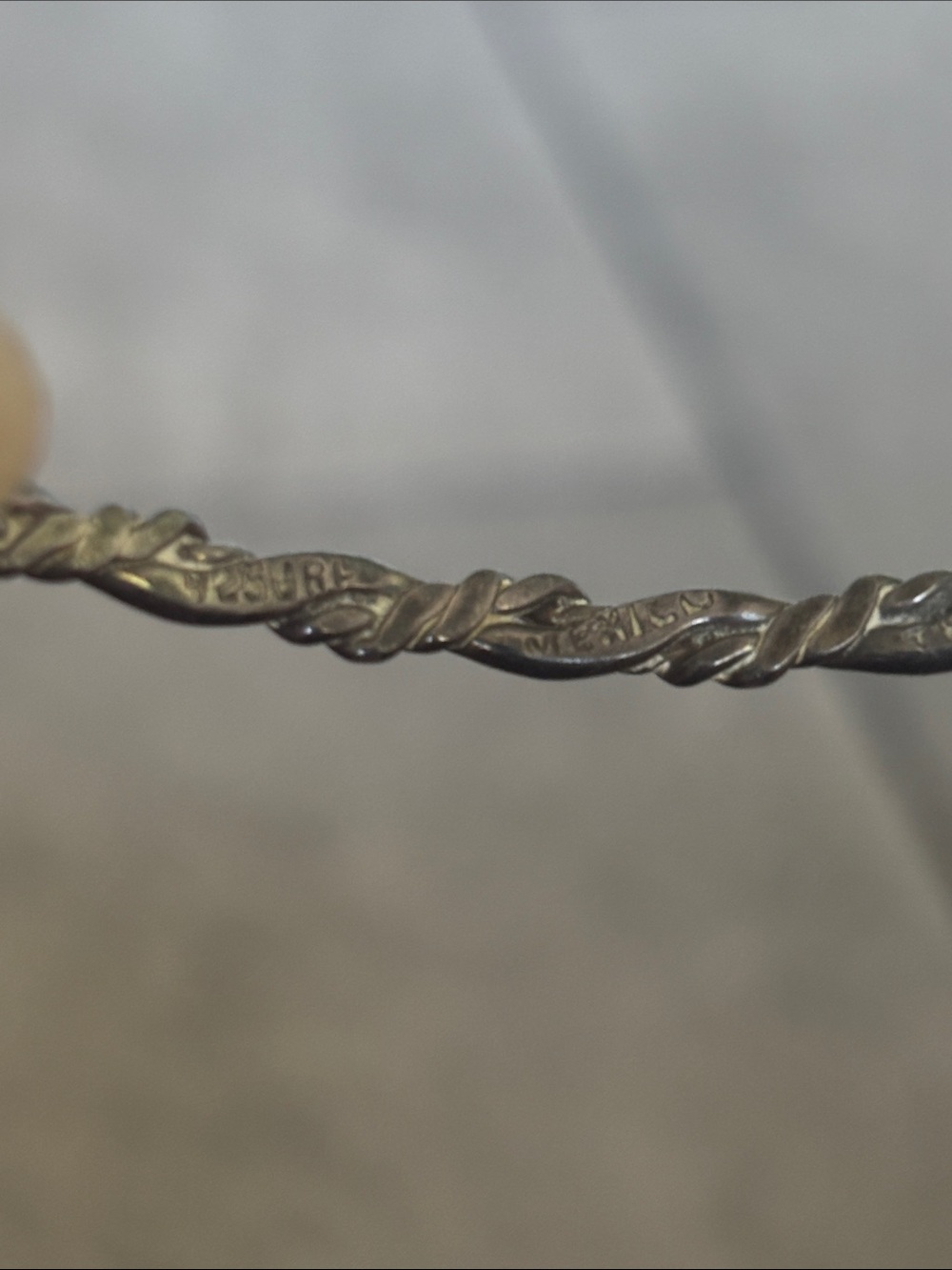 .925 Sterling Silver Twisted Rope Bangle Vintage MEXICO Mexican Silver BRACELET